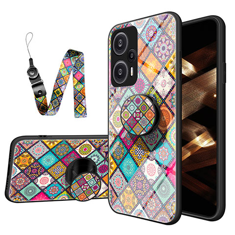 Coque Contour Silicone et Vitre Motif Fantaisie Miroir Etui Housse LS3 pour Xiaomi Poco F5 5G Colorful