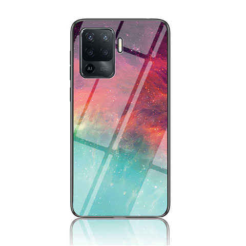 Coque Contour Silicone et Vitre Motif Fantaisie Miroir Etui Housse LS4 pour Oppo F19 Pro Rouge