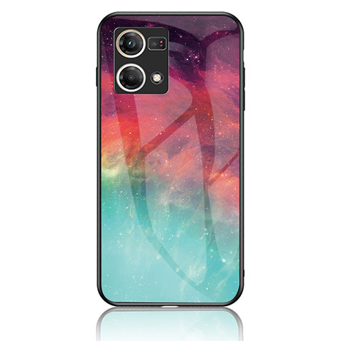 Coque Contour Silicone et Vitre Motif Fantaisie Miroir Etui Housse LS4 pour Oppo F21s Pro 4G Rouge