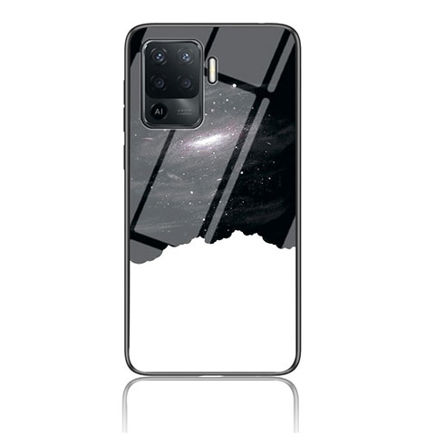 Coque Contour Silicone et Vitre Motif Fantaisie Miroir Etui Housse LS4 pour Oppo Reno5 Lite Noir