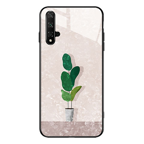 Coque Contour Silicone et Vitre Motif Fantaisie Miroir Etui Housse M01 pour Huawei Honor 20 Blanc