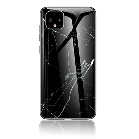 Coque Contour Silicone et Vitre Motif Fantaisie Miroir Etui Housse pour Google Pixel 4 XL Noir