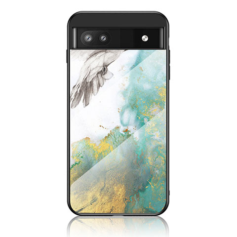 Coque Contour Silicone et Vitre Motif Fantaisie Miroir Etui Housse pour Google Pixel 6a 5G Vert