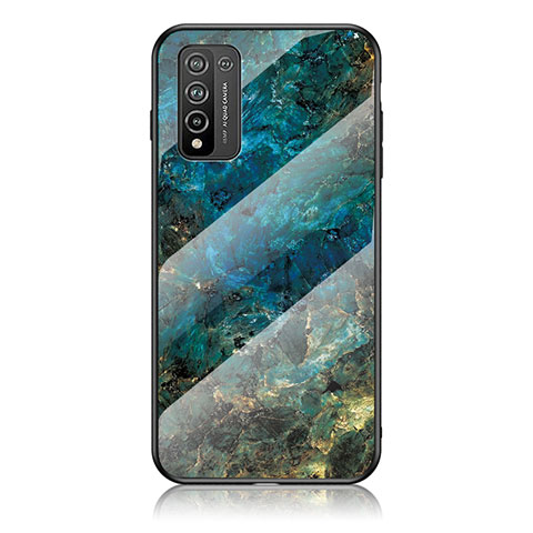 Coque Contour Silicone et Vitre Motif Fantaisie Miroir Etui Housse pour Huawei Honor 10X Lite Bleu