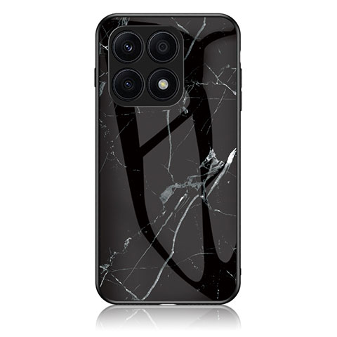 Coque Contour Silicone et Vitre Motif Fantaisie Miroir Etui Housse pour Huawei Honor 70 Lite 5G Noir