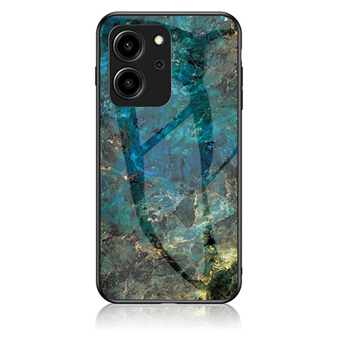 Coque Contour Silicone et Vitre Motif Fantaisie Miroir Etui Housse pour Huawei Honor 80 SE 5G Bleu