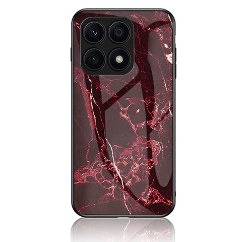 Coque Contour Silicone et Vitre Motif Fantaisie Miroir Etui Housse pour Huawei Honor X6S Rouge