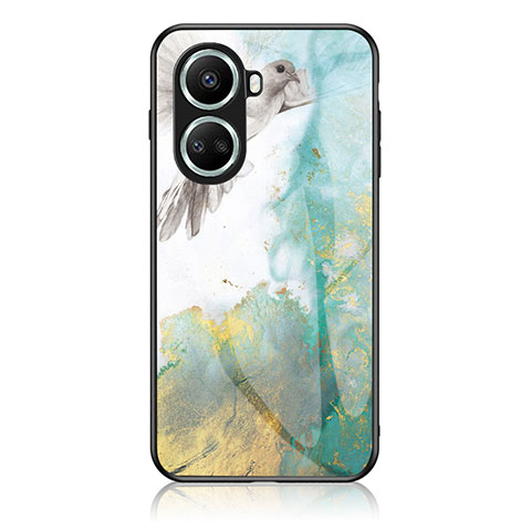 Coque Contour Silicone et Vitre Motif Fantaisie Miroir Etui Housse pour Huawei Nova 10 SE Vert