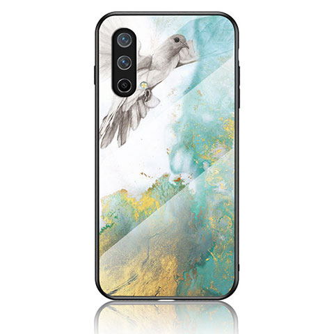 Coque Contour Silicone et Vitre Motif Fantaisie Miroir Etui Housse pour OnePlus Nord CE 5G Vert