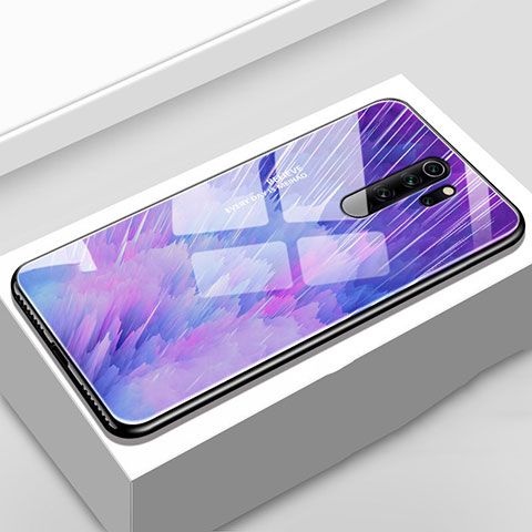 Coque Contour Silicone et Vitre Motif Fantaisie Miroir Etui Housse pour Oppo A11 Violet