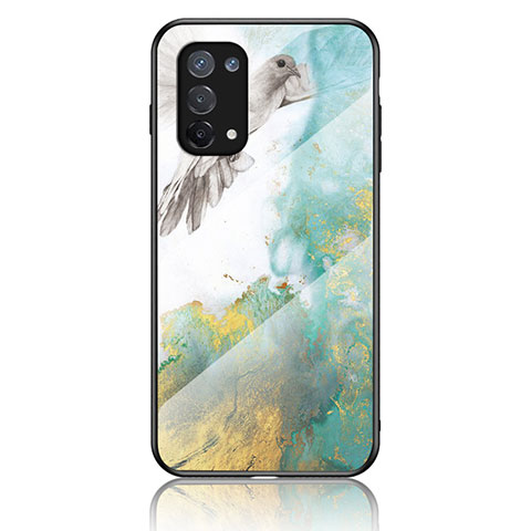 Coque Contour Silicone et Vitre Motif Fantaisie Miroir Etui Housse pour Oppo F19s Vert