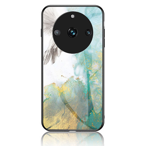 Coque Contour Silicone et Vitre Motif Fantaisie Miroir Etui Housse pour Realme 11 Pro+ Plus 5G Vert