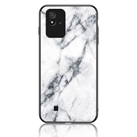 Coque Contour Silicone et Vitre Motif Fantaisie Miroir Etui Housse pour Realme C11 (2021) Blanc