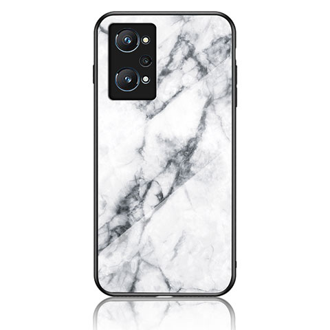 Coque Contour Silicone et Vitre Motif Fantaisie Miroir Etui Housse pour Realme GT Neo 3T 5G Blanc