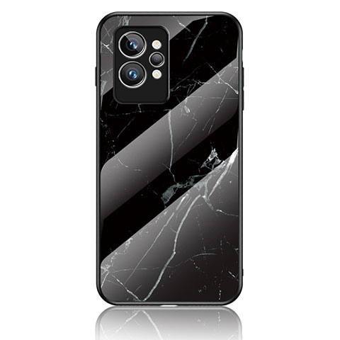 Coque Contour Silicone et Vitre Motif Fantaisie Miroir Etui Housse pour Realme GT2 Pro 5G Noir