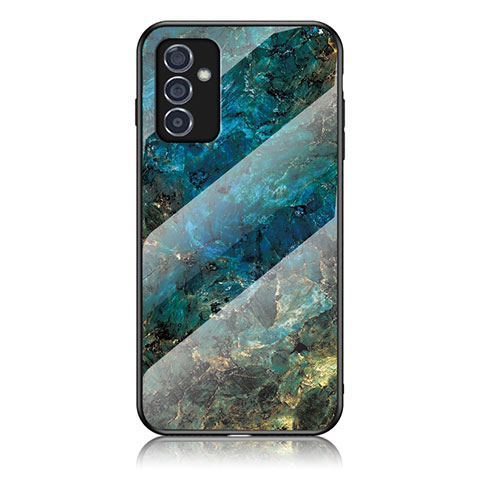 Coque Contour Silicone et Vitre Motif Fantaisie Miroir Etui Housse pour Samsung Galaxy A05s Bleu