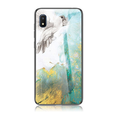 Coque Contour Silicone et Vitre Motif Fantaisie Miroir Etui Housse pour Samsung Galaxy A10e Vert