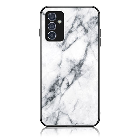 Coque Contour Silicone et Vitre Motif Fantaisie Miroir Etui Housse pour Samsung Galaxy A25 5G Blanc