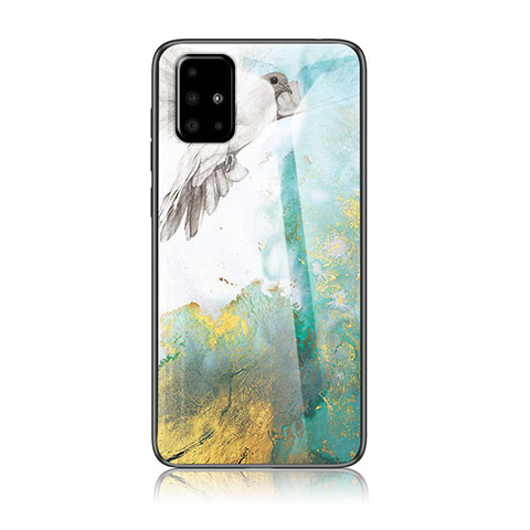 Coque Contour Silicone et Vitre Motif Fantaisie Miroir Etui Housse pour Samsung Galaxy A51 4G Vert