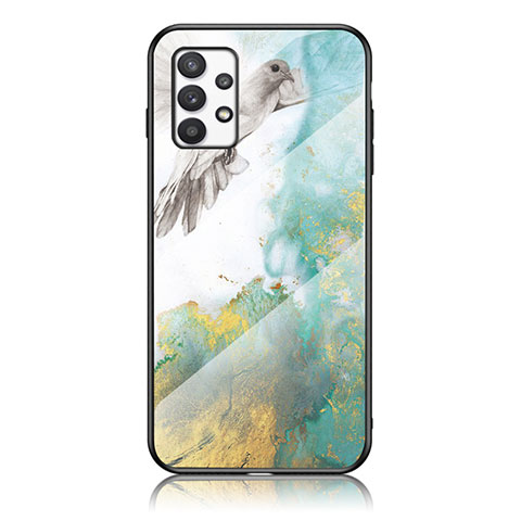 Coque Contour Silicone et Vitre Motif Fantaisie Miroir Etui Housse pour Samsung Galaxy A53 5G Vert