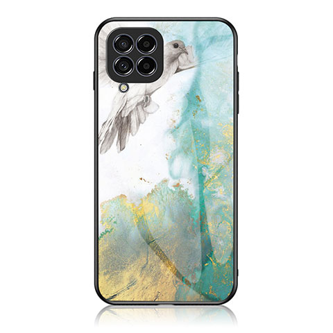 Coque Contour Silicone et Vitre Motif Fantaisie Miroir Etui Housse pour Samsung Galaxy M53 5G Vert