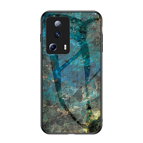 Coque Contour Silicone et Vitre Motif Fantaisie Miroir Etui Housse pour Xiaomi Civi 2 5G Bleu