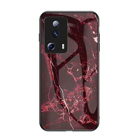 Coque Contour Silicone et Vitre Motif Fantaisie Miroir Etui Housse pour Xiaomi Civi 2 5G Rouge