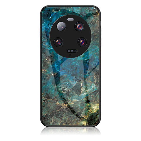 Coque Contour Silicone et Vitre Motif Fantaisie Miroir Etui Housse pour Xiaomi Mi 13 Ultra 5G Bleu