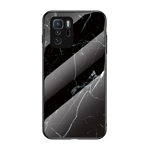 Coque Contour Silicone et Vitre Motif Fantaisie Miroir Etui Housse pour Xiaomi Poco X3 GT 5G Noir