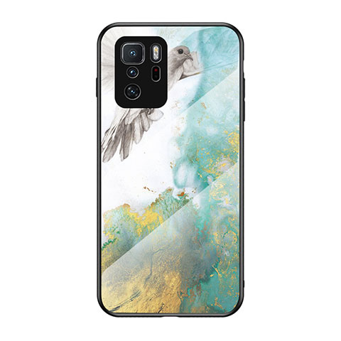 Coque Contour Silicone et Vitre Motif Fantaisie Miroir Etui Housse pour Xiaomi Poco X3 GT 5G Vert