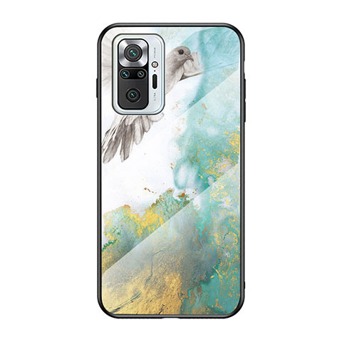 Coque Contour Silicone et Vitre Motif Fantaisie Miroir Etui Housse pour Xiaomi Redmi Note 10 Pro Max Vert