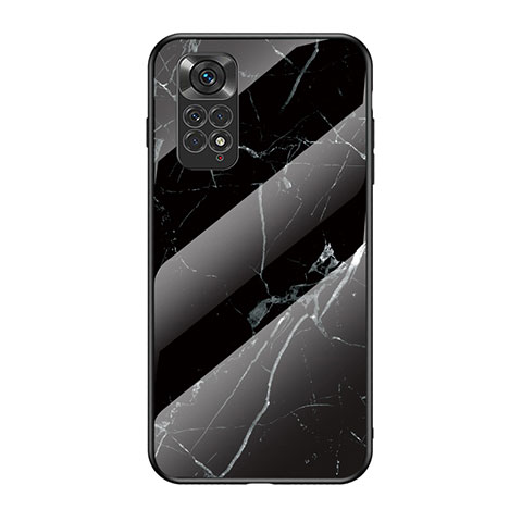 Coque Contour Silicone et Vitre Motif Fantaisie Miroir Etui Housse pour Xiaomi Redmi Note 11 4G (2022) Noir