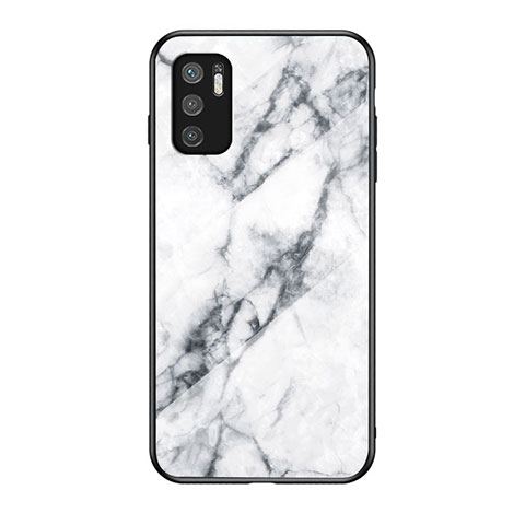 Coque Contour Silicone et Vitre Motif Fantaisie Miroir Etui Housse pour Xiaomi Redmi Note 11 SE 5G Blanc