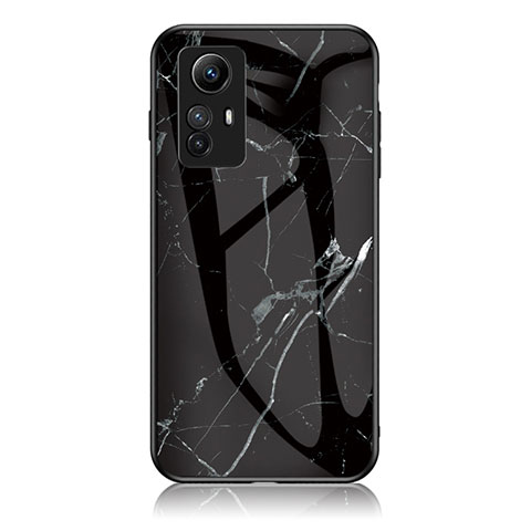 Coque Contour Silicone et Vitre Motif Fantaisie Miroir Etui Housse pour Xiaomi Redmi Note 12S Noir