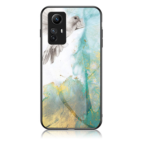 Coque Contour Silicone et Vitre Motif Fantaisie Miroir Etui Housse pour Xiaomi Redmi Note 12S Vert