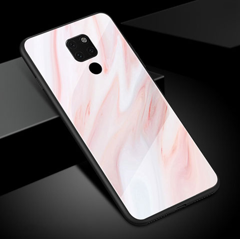 Coque Contour Silicone et Vitre Motif Fantaisie Miroir Etui Housse S01 pour Huawei Mate 20 Rose