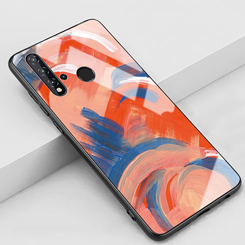 Coque Contour Silicone et Vitre Motif Fantaisie Miroir Etui Housse S01 pour Huawei Nova 5i Orange