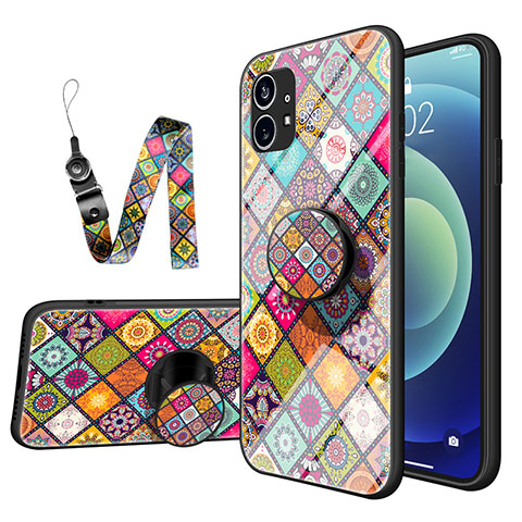 Coque Contour Silicone et Vitre Motif Fantaisie Miroir Etui Housse S01 pour Nothing Phone 1 Mixte