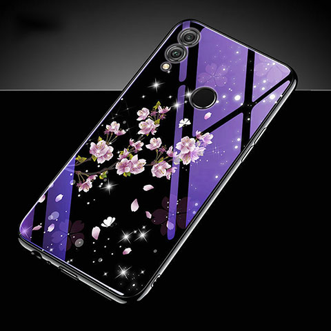 Coque Contour Silicone et Vitre Motif Fantaisie Miroir Etui Housse S04 pour Huawei Honor 10 Lite Violet