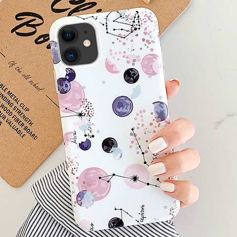 Coque Contour Silicone et Vitre Motif Fantaisie Miroir pour Apple iPhone 11 Mixte