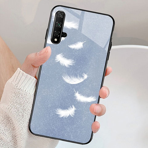 Coque Contour Silicone et Vitre Motif Fantaisie Miroir pour Huawei Honor 20S Gris