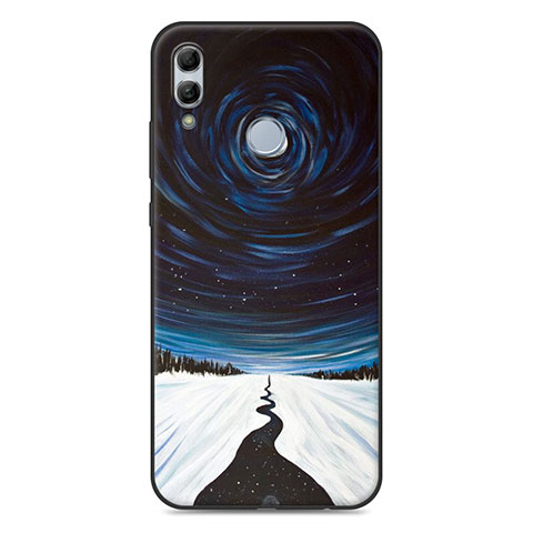 Coque Contour Silicone et Vitre Paillette Etoile Miroir S03 pour Huawei Honor 10 Lite Noir