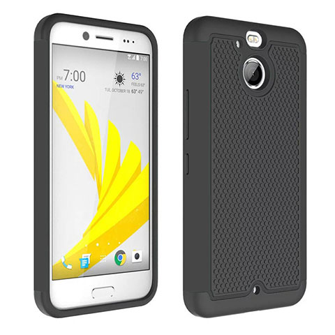 Coque Contour Silicone et Vitre Transparente Mat pour HTC Bolt Noir