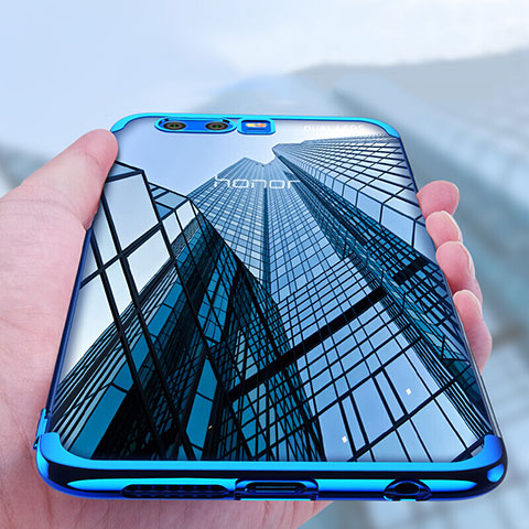 Coque Contour Silicone et Vitre Transparente Mat pour Huawei Honor 9 Bleu