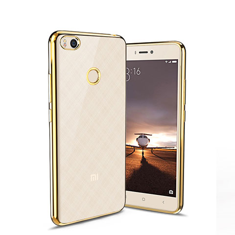 Coque Contour Silicone et Vitre Transparente Mat pour Xiaomi Mi 4S Or