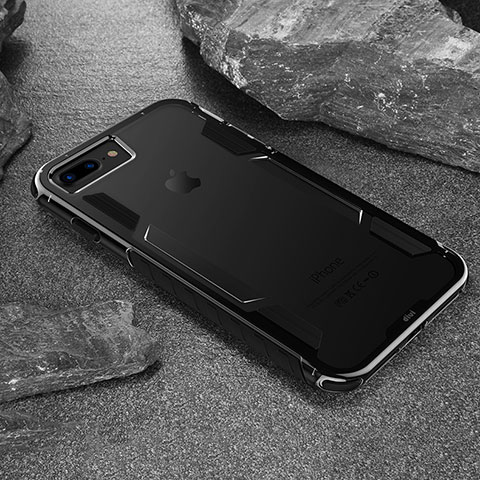 Coque Contour Silicone Transparente pour Apple iPhone 8 Noir