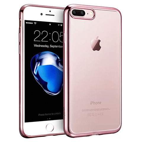 Coque Contour Silicone Transparente T01 pour Apple iPhone 8 Plus Rose