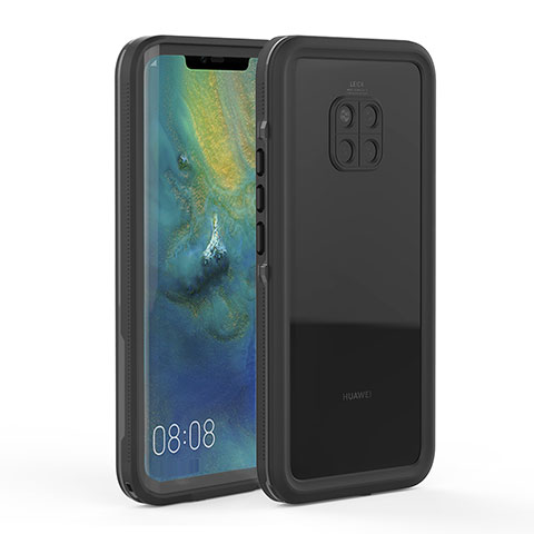 Coque Etanche Contour Silicone et Plastique Housse Etui Waterproof 360 Degres pour Huawei Mate 20 Pro Noir