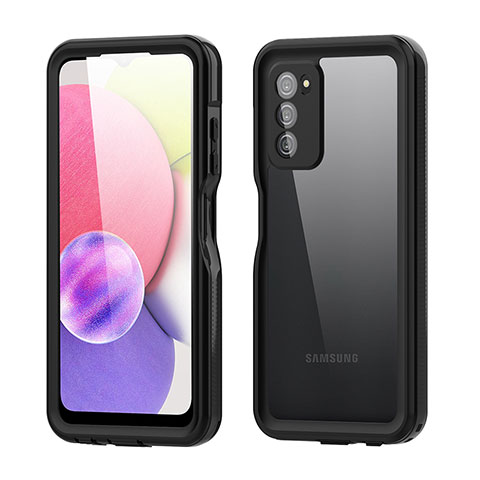 Coque Etanche Contour Silicone et Plastique Housse Etui Waterproof 360 Degres pour Samsung Galaxy M02s Noir