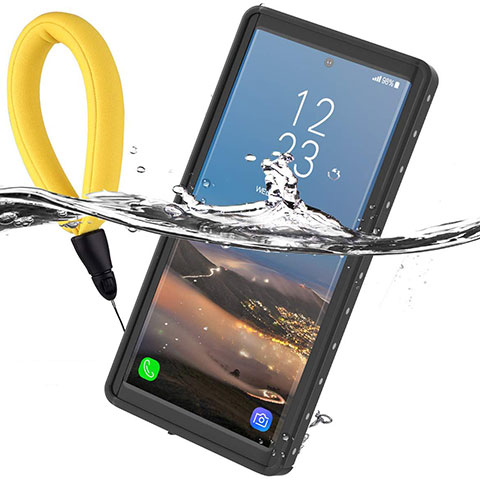 Coque Etanche Contour Silicone et Plastique Housse Etui Waterproof 360 Degres pour Samsung Galaxy Note 10 Noir